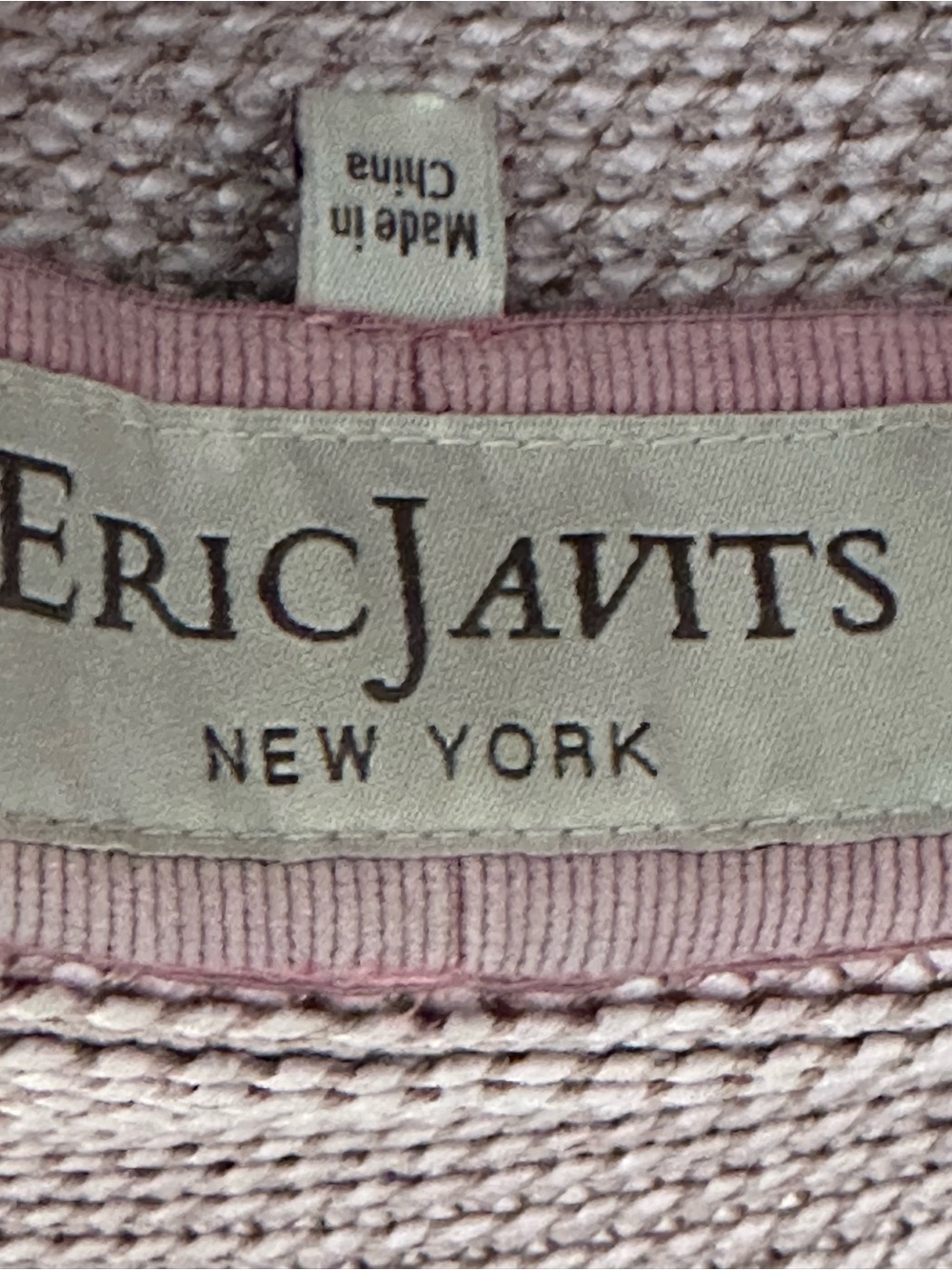 Eric Javits Wide-Brim Straw Sun Hat in Dusty Rose - Picture 4 of 6
